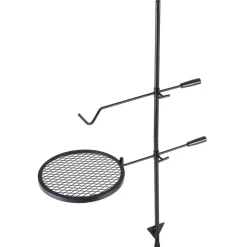 VEVOR Swivel Campfire Grill, Fire Pit Grill Grate over Fire Pits, Heavy Duty Steel Grill Grates, 360° Adjustable Open Fire Outdoor Cooking Equipment, Portable Camp Fire Racks for Camping Outdoor BBQ