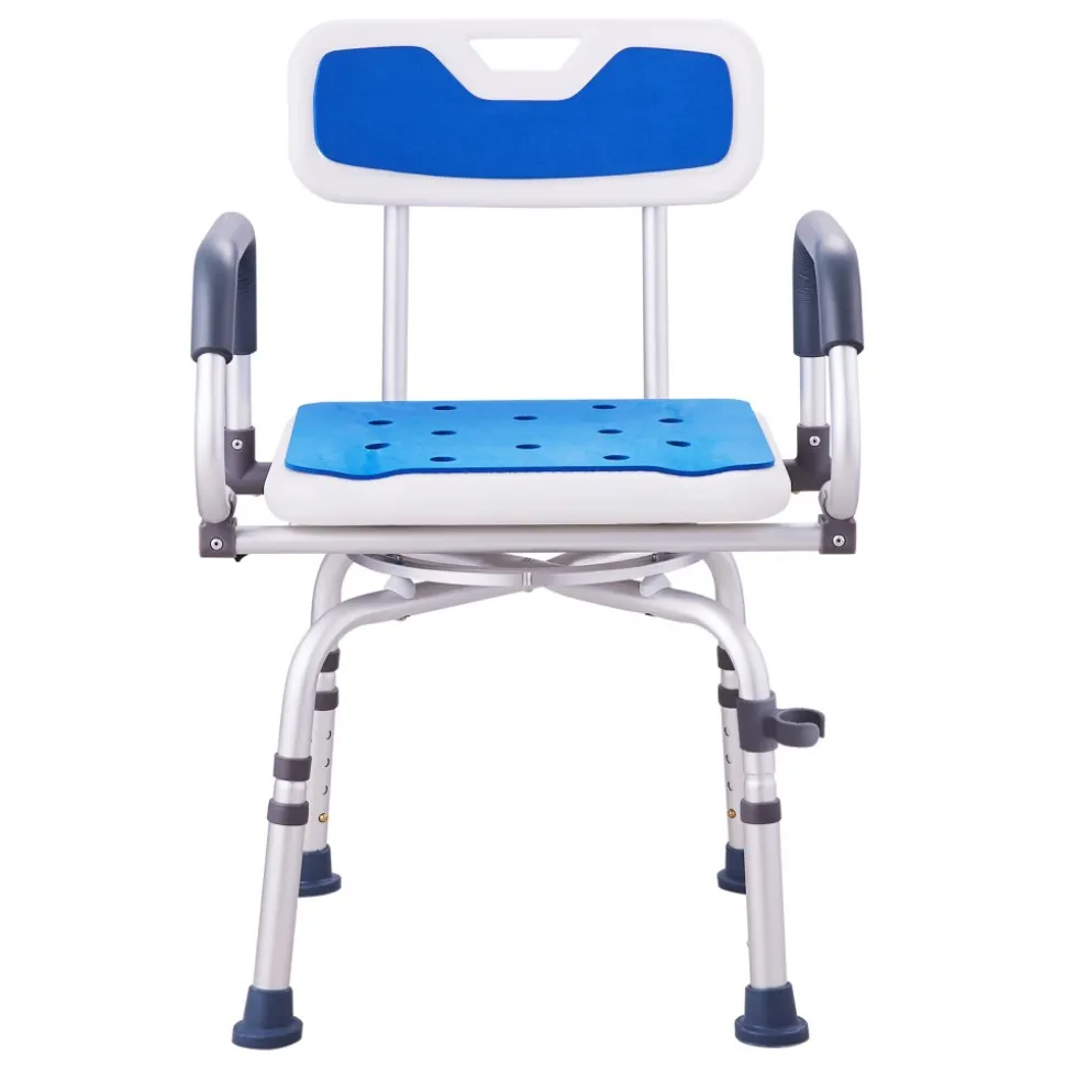 VEVOR Swivel Shower Chair 360 Degree, Adjustable Shower Seat with Pivoting Arms for Inside Showers or Tubs, Non-Slip Rotating Bathtub Shower Chair for Elderly Disabled Injured, 400LBS Capacity