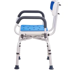 VEVOR Swivel Shower Chair 360 Degree, Adjustable Shower Seat with Pivoting Arms for Inside Showers or Tubs, Non-Slip Rotating Bathtub Shower Chair for Elderly Disabled Injured, 400LBS Capacity