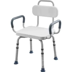 VEVOR Swivel Shower Chair with Arms and Back, 400 lbs Heavy Duty Bench Seat for Inside Shower Stall and Bathtub, Height Adjustable Bathroom Bath Tub Seat for Adults, Seniors, Elderly and Disabled