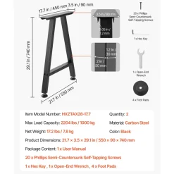 VEVOR Table Legs, 29.1
