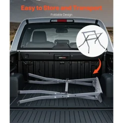 VEVOR Table Saw Folding Stand, 350 lbs / 158.76 kg Load Capacity, Portable Compact Table Saw Stand, Heavy Duty Construction, Easy Storage, Foldable Design, Universal for Most Brands of Table Saws