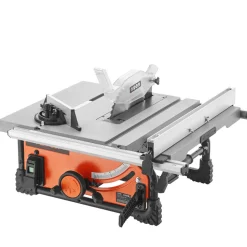 VEVOR Table Saw for Jobsite, 10-inch 15-Amp, 25-in Max Rip Capacity, Cutting Speed up to 4500RPM, 40T Blade, Portable Compact Tablesaw with Sliding Miter Gauge for DIY Woodworking and Furniture Making