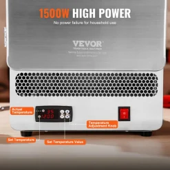 VEVOR Tabletop Kiln Melter, 1500W Electric Kiln, 2192℉ Max Temperature, Precise Control, Stainless Steel, Gold Melting Furnace for Wax Casting, Clay DIY, Metal Tempering, Glazing on Pottery, Silver