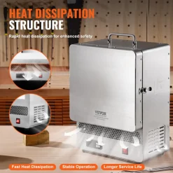 VEVOR Tabletop Kiln Melter, 1500W Electric Kiln, 2192℉ Max Temperature, Precise Control, Stainless Steel, Gold Melting Furnace for Wax Casting, Clay DIY, Metal Tempering, Glazing on Pottery, Silver