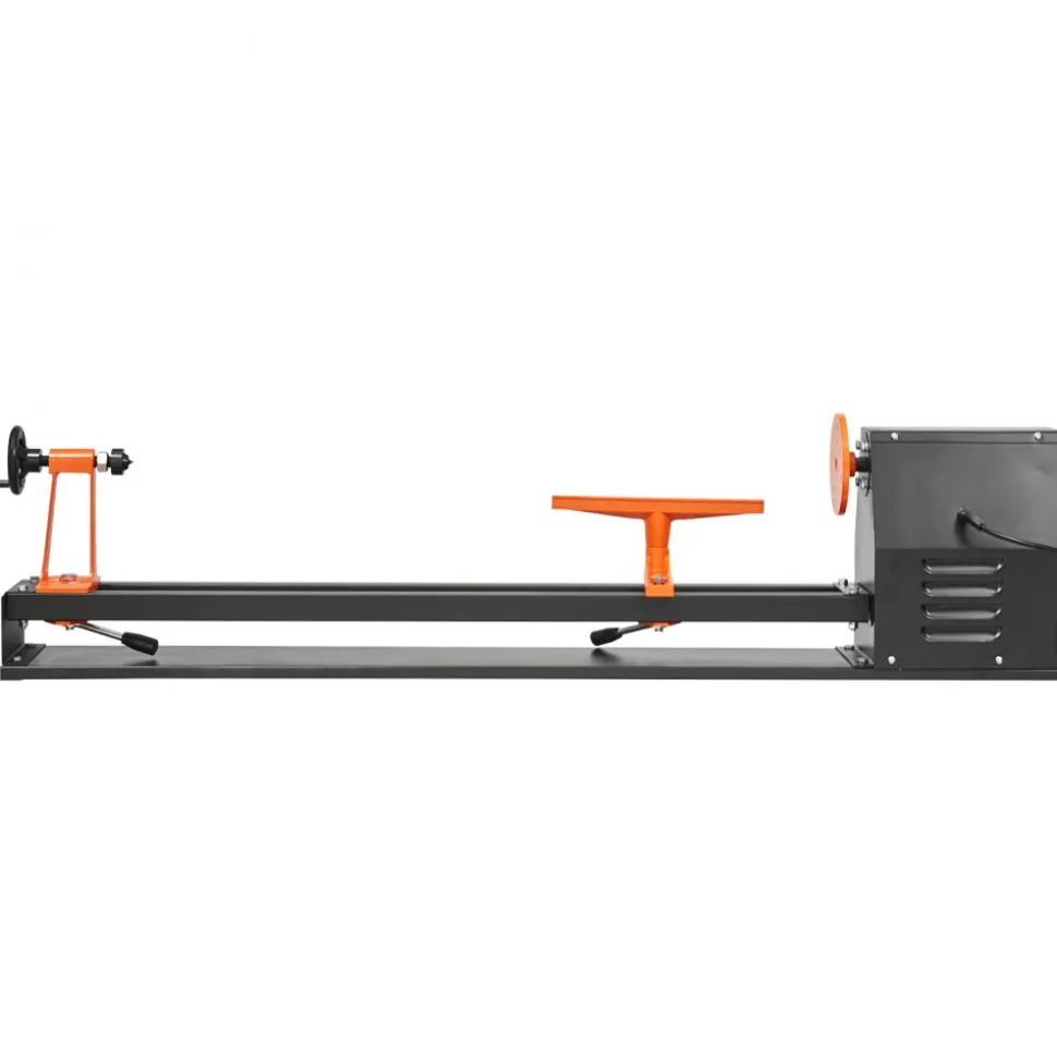 VEVOR Tabletop Wood Lathe, Dimensions 14x40 inches, Motor Power 0.5 HP 370W, Features Variable Speeds 885/1245/1715/2425 RPM, Includes Chisels, Faceplate, Plastic Handle, Hex Wrench, Ideal for Craf