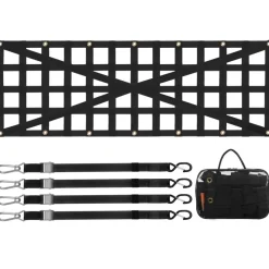 VEVOR Tailgate Net, 54 in x 18 in, Heavy Duty Cargo Net for Truck Bed with 4 Adjustable Telescopic Straps, Cross-reinforced Design, Extendable & Durable, Suitable for Pickup, Truck, Trailer, Jeep, SUV