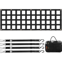 VEVOR Tailgate Net, 60 in x 18 in, Heavy Duty Cargo Net for Truck Bed with 4 Adjustable Telescopic Straps, Extendable & Durable, Flexible Adjustment, Suitable for Pickup, Trailer, Truck, Jeep, SUV