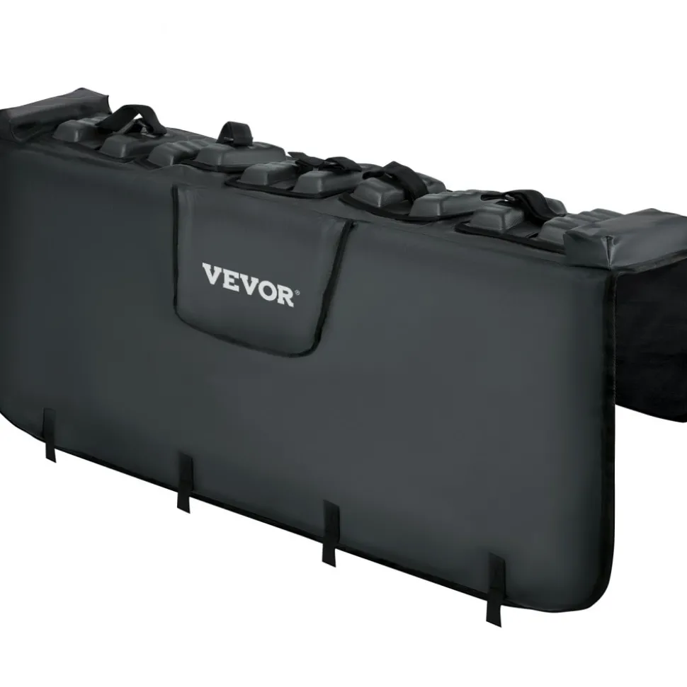 VEVOR Tailgate Pad, 54" Wide Pickup Truck Tailgate Bike Pad, Bike Tailgate Protection Cover Carries up to 5 Bikes, Truck Bed Bike Pad with PVC Outer Layer, Tool Pocket and Straps