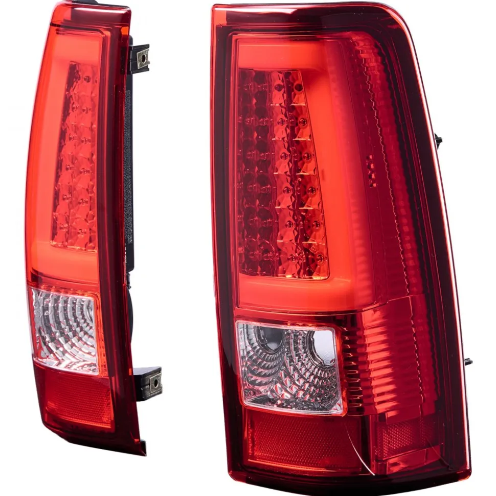 VEVOR Tail Light Assembly Compatible with 2003-2006 Chevy Silverado 1500 1500 HD 2500 2500 HD 3500, 2007-2007 Chevy Classic, 2PCS Driver & Passenger Side LED Taillight Brake Lamps with Bulbs, Red