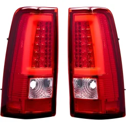 VEVOR Tail Light Assembly Compatible with 2003-2006 Chevy Silverado 1500 1500 HD 2500 2500 HD 3500, 2007-2007 Chevy Classic, 2PCS Driver & Passenger Side LED Taillight Brake Lamps with Bulbs, Red