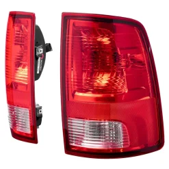 VEVOR Tail Light Assembly Compatible with 2009-2018 Dodge Ram 1500 2500 3500, 2019-2020 Dodge Ram 1500 Classic, Halogen Version Left & Right Side Taillight Rear Brake Lamps with Halogen Bulbs, 2PCS