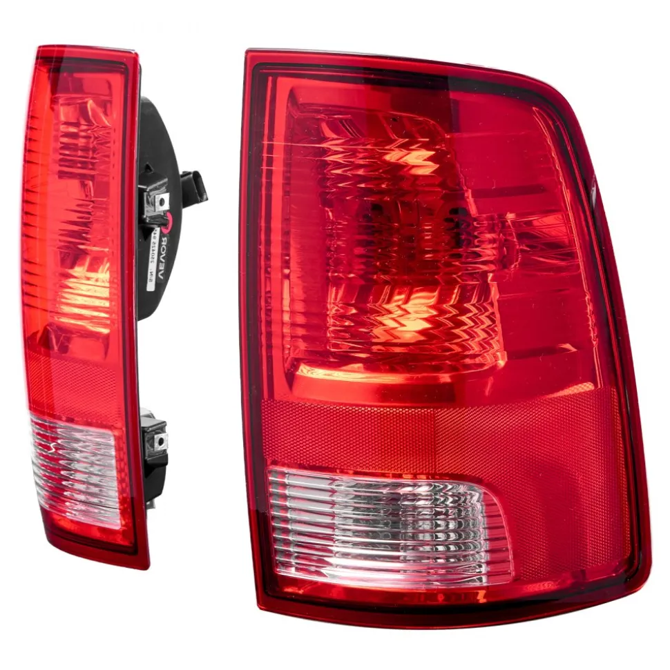 VEVOR Tail Light Assembly Compatible with 2009-2018 Dodge Ram 1500 2500 3500, 2019-2020 Dodge Ram 1500 Classic, Halogen Version Left & Right Side Taillight Rear Brake Lamps with Halogen Bulbs, 2PCS