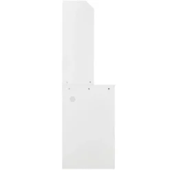 VEVOR 64" Tall Corner Storage Cabinet, 6 Tiers Wooden Storage Cabinet with USB Ports and Outlets & Adjustable Shelves, Freestanding Corner Cabinet for Living Room, Kitchen, Laundry Room, White