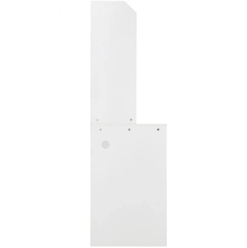 VEVOR 64" Tall Corner Storage Cabinet, 6 Tiers Wooden Storage Cabinet with USB Ports and Outlets & Adjustable Shelves, Freestanding Corner Cabinet for Living Room, Kitchen, Laundry Room, White