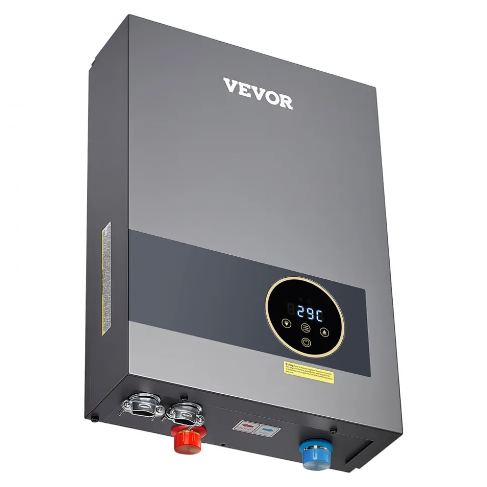 VEVOR Tankless Electric Water Heater, 36kW Instant Hot Water Heater Under Sink, On Demand for Bathroom, Kitchen, Office with LCD Touch Screen, Child Security Lock ,Space-Saving, 240V