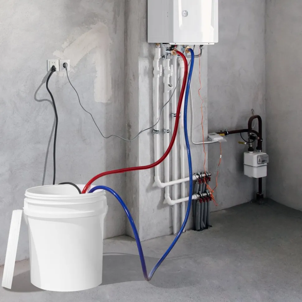 VEVOR Tankless Water Heater Flushing Kit, Includes Efficient Pump & 3.7 Gallon Pail & 2 Hoses, Wrench and Adapter for Quick Install, Easy to Start Water Heater Flush Descale Kit Anti-corrosion