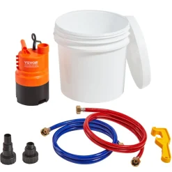 VEVOR Tankless Water Heater Flushing Kit, Includes Efficient Pump & 3.7 Gallon Pail & 2 Hoses, Wrench and Adapter for Quick Install, Easy to Start Water Heater Flush Descale Kit Anti-corrosion