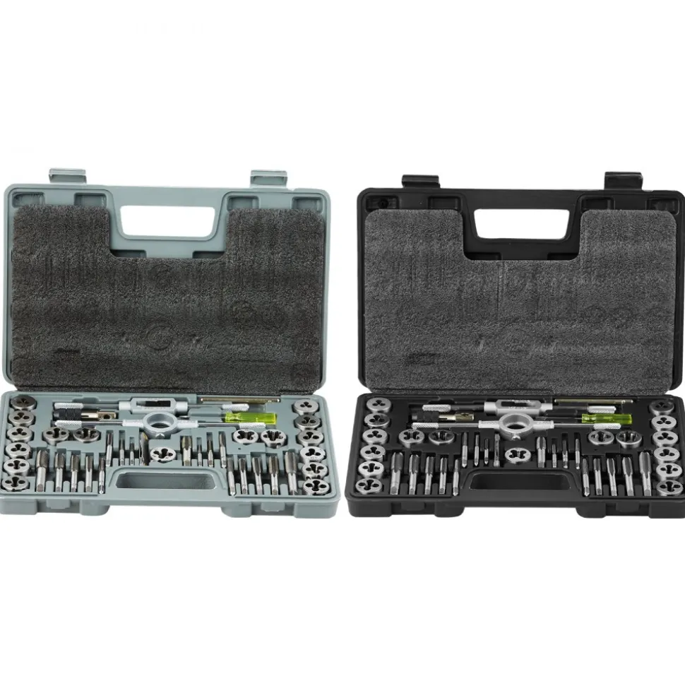 VEVOR Tap and Die Set, 80-Piece Metric and SAE Standard, Bearing Steel Taps and Dies, Essential Threading Tool for Cutting External Internal Threads, with Complete Accessories and Storage Case