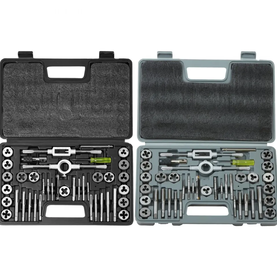 VEVOR Tap and Die Set, 80-Piece Metric and SAE Standard, Bearing Steel Taps and Dies, Essential Threading Tool for Cutting External Internal Threads, with Complete Accessories and Storage Case