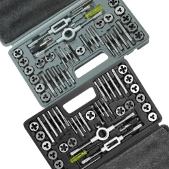 VEVOR Tap and Die Set, 80-Piece Metric and SAE Standard, Bearing Steel Taps and Dies, Essential Threading Tool for Cutting External Internal Threads, with Complete Accessories and Storage Case