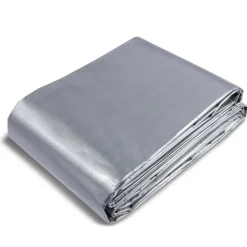 VEVOR Tarp Waterproof 16x20 ft, Plastic Poly Tarp Cover 10 Mil, Multi Purpose Tear UV and Temperature Resistant Outdoor Tarpaulin with High Durability Reinforced Grommets (Silver/Brown)