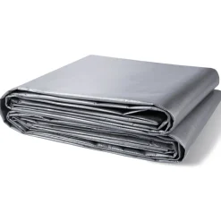 VEVOR Tarp Waterproof 16x20 ft, Plastic Poly Tarp Cover 10 Mil, Multi Purpose Tear UV and Temperature Resistant Outdoor Tarpaulin with High Durability Reinforced Grommets (Silver/Brown)