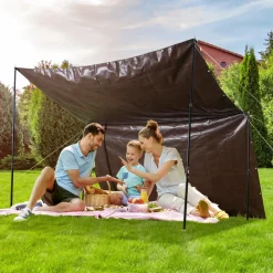 VEVOR Tarp 20x40 ft 16 Mil Extra Thick, Waterproof Poly Plastic Tarps Cover, Multi-Purpose Outdoor Tarpaulin with Grommets & Reinforced Edges for Truck, RV, Boat, Camping (Brown)