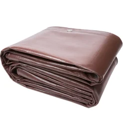 VEVOR Tarp 20x40 ft 16 Mil Extra Thick, Waterproof Poly Plastic Tarps Cover, Multi-Purpose Outdoor Tarpaulin with Grommets & Reinforced Edges for Truck, RV, Boat, Camping (Brown)