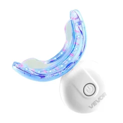 VEVOR Teeth Whitening Kit with LED Light, 32 LED Accelerator Lights, Whitening Gel Syringe, Desensitizing Gel, and U-Shaped Tray, Wireless Portable Kit Fast and Effectively Removes Stubborn Stains