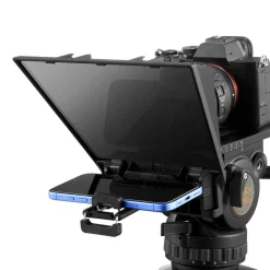 VEVOR Teleprompter, 8" Aluminum Alloy, Desktop Prompter with Adjustable Spectroscope, Remote Control, for YouTube, Twitch, Zoom, Supports DSLR/Webcam/Smartphone, for Video Recording/Live Streaming