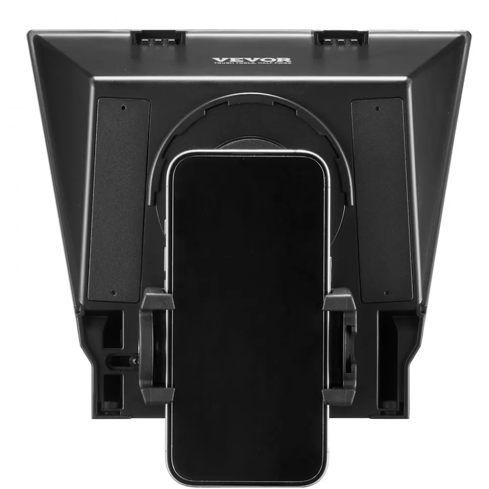 VEVOR Teleprompter, 8" Aluminum Alloy, Desktop Prompter with Adjustable Spectroscope, Remote Control, for YouTube, Twitch, Zoom, Supports DSLR/Webcam/Smartphone, for Video Recording/Live Streaming