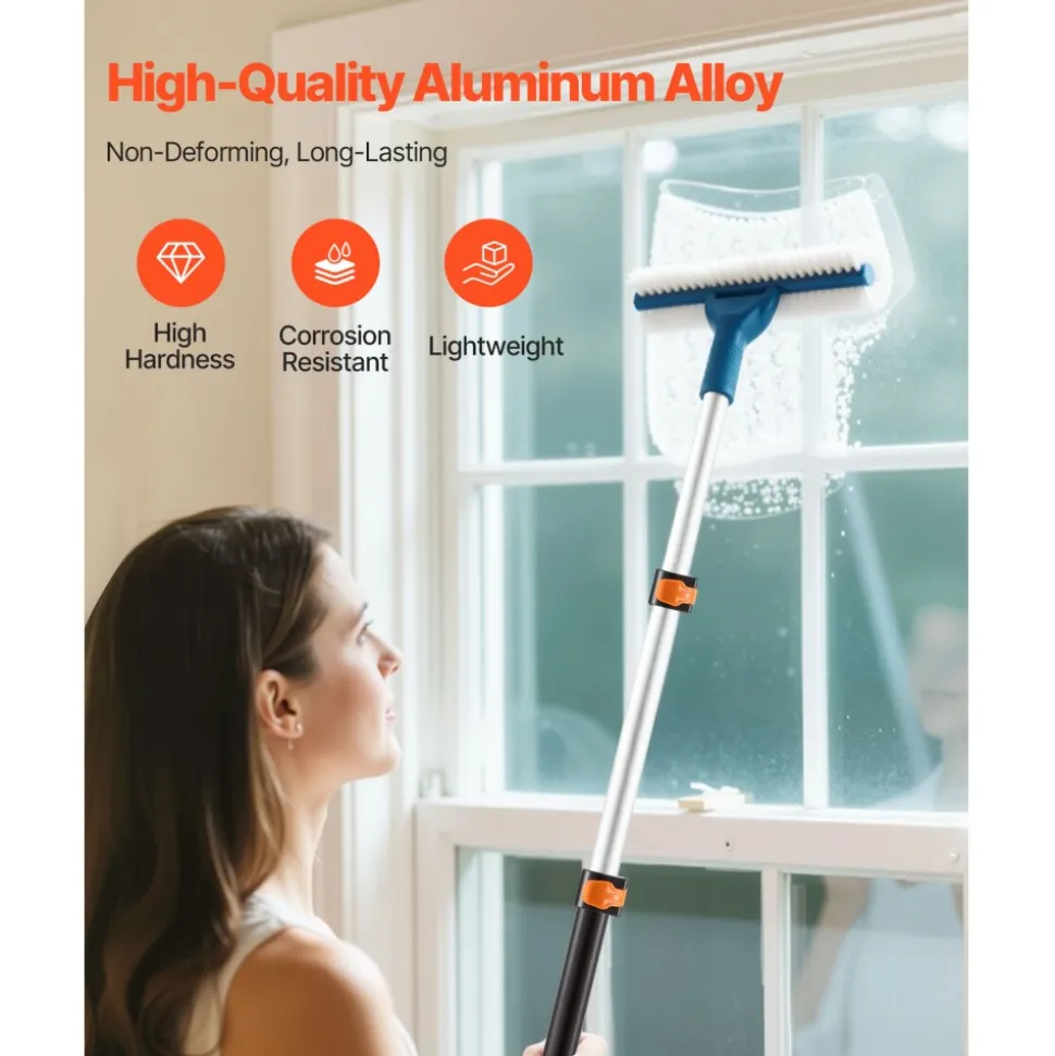 VEVOR Telescopic Extension Pole, 1.76-4 FT Multi-Purpose Extendable Pole, Sturdy Aluminum Alloy Paint Pole Extension with Flip-Lock Design, High Reach Roller Stick for Painting, Dusting and Cleaning