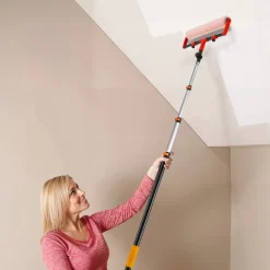 VEVOR Telescopic Extension Pole, 3.8-12 FT Multi-Purpose Extendable Pole, Sturdy Aluminum Alloy Paint Pole Extension with Flip-Lock Design, High Reach Roller Stick for Painting, Dusting and Cleaning