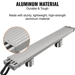 VEVOR Telescoping Aluminum Work Plank, 6-9 Feet 500lbs Capacity, 12.5 inch Width Aluminum Scaffold Plank,Extension Staging Plank with Skid-Proof Platform Scaffold Ladder Accessory