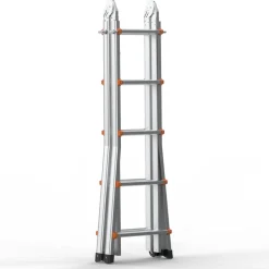 VEVOR Telescoping Ladder A Frame, 20 FT Compact Aluminum Extension Ladder, Multi-Function Portable Collapsible RV Ladder, Telescopic Ladder for Homework Stairs Indoor Outdoor Roof, 330lb Load