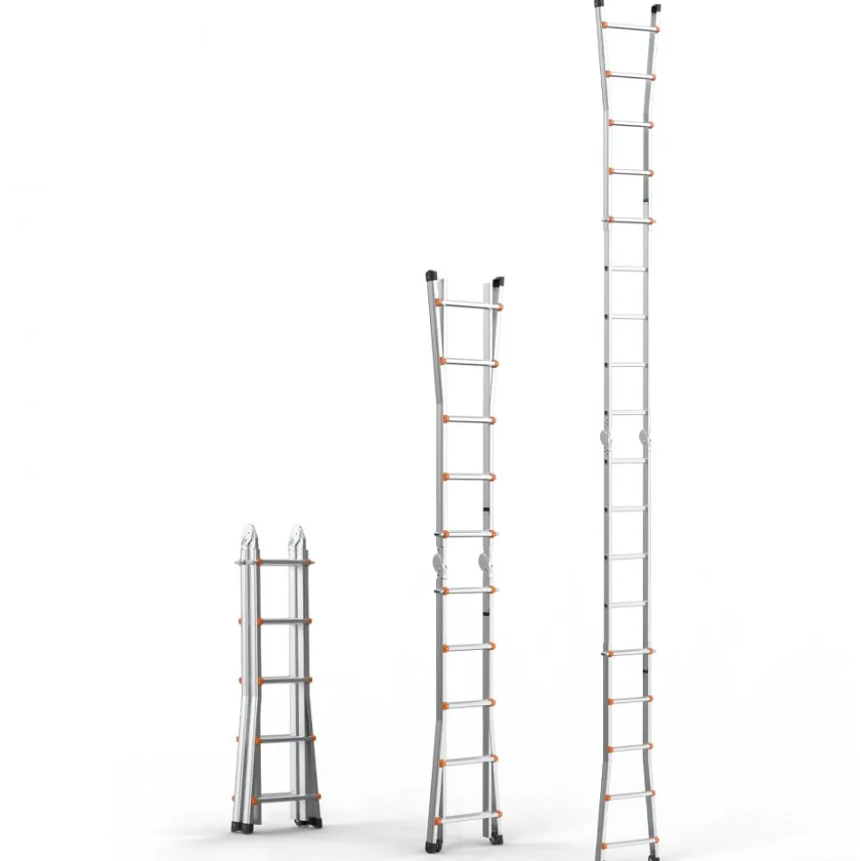 VEVOR Telescoping Ladder A Frame, 20 FT Compact Aluminum Extension Ladder, Multi-Function Portable Collapsible RV Ladder, Telescopic Ladder for Homework Stairs Indoor Outdoor Roof, 330lb Load