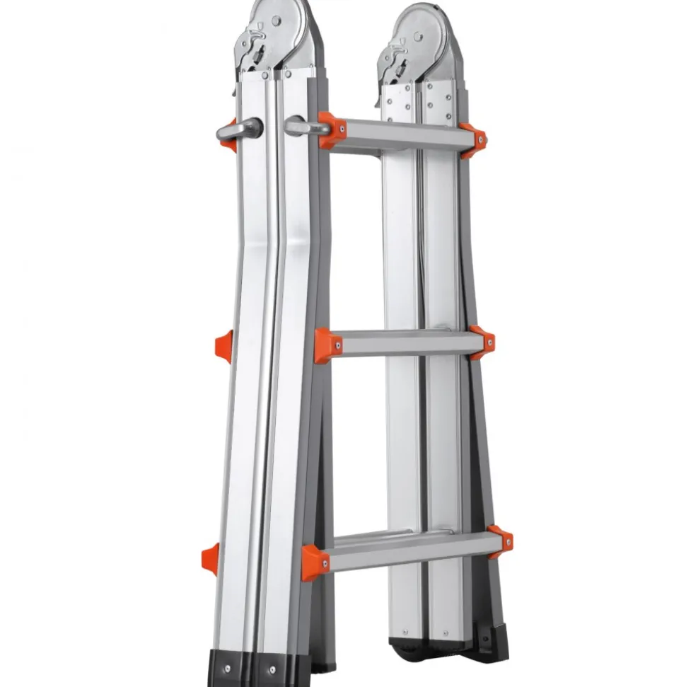 VEVOR Telescoping Ladder A Frame, 20.5 FT Compact Aluminum Extension Ladder, Multi-Function Portable Collapsible RV Ladder, Telescopic Ladder for Homework Stairs Indoor Outdoor Roof, 330lb Load