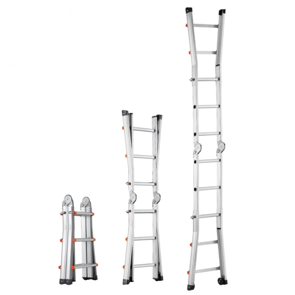 VEVOR Telescoping Ladder A Frame, 20.5 FT Compact Aluminum Extension Ladder, Multi-Function Portable Collapsible RV Ladder, Telescopic Ladder for Homework Stairs Indoor Outdoor Roof, 330lb Load