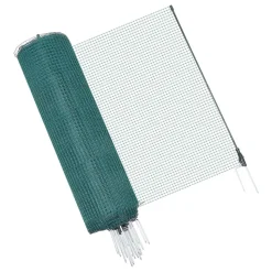 VEVOR Temporary Fence with Posts, 3 x 164 FT Plastic Mesh Fencing, Garden Safety Fences Netting with Double-Spike Stakes & Guy Ropes, Temporary Fence for Dogs, Chickens, Plants, Outdoor Yards
