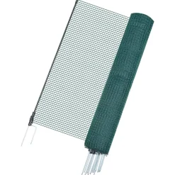 VEVOR Temporary Fence with Posts, 3.9 x 49.2 FT Plastic Mesh Fencing, Garden Safety Fences Netting with Double-Spike Stakes & Guy Ropes, Temporary Fence for Dogs, Chickens, Plants, Outdoor Yards