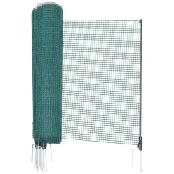 VEVOR Temporary Fence with Posts, 3.9 x 98.4 FT Plastic Mesh Fencing, Garden Safety Fences Netting with Double-Spike Stakes & Guy Ropes, Temporary Fence for Dogs, Chickens, Plants, Outdoor Yards