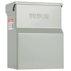VEVOR Temporary Power Outlet Panel, 20 30 Amp, RV EV Electrical Outlet Panel with NEMA 30 Amp GFCI 20 Amp Receptacle Installed, Pre-Wired IP54 Weatherproof Box, for RV Camper Car Travel Motorhome