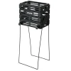 VEVOR Tennis Ball Hopper, Holds 175 Tennis Balls or 290 Pickleballs, Foldable Pickleball Basket Cart with Wheels for Easy Pick Up, Portable Baseball Cart Caddy with Storage Bag, for Training Coaching