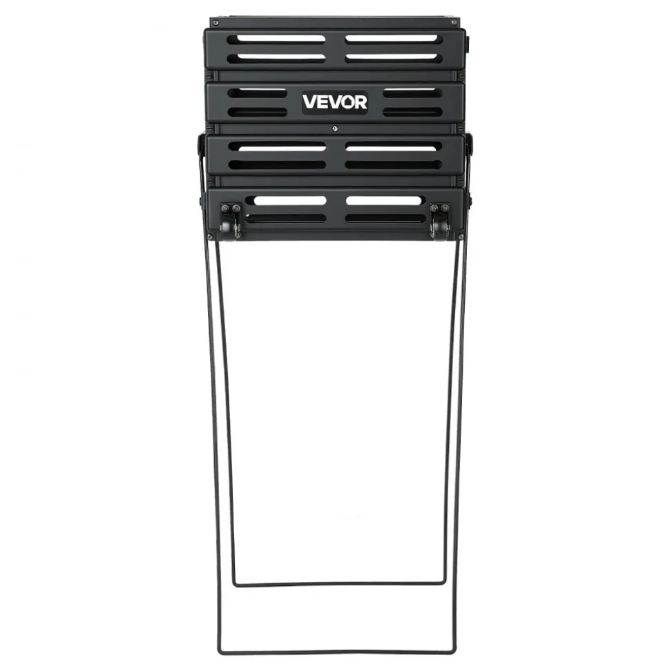 VEVOR Tennis Ball Hopper, Holds 175 Tennis Balls or 290 Pickleballs, Foldable Pickleball Basket Cart with Wheels for Easy Pick Up, Portable Baseball Cart Caddy with Storage Bag, for Training Coaching