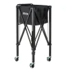 VEVOR Tennis Ball Hopper, Holds 120 Tennis Balls, Foldable Pickleball Basket Cart with Wheels for Easy Pick Up, Lightweight Aluminum Alloy, Portable Pickleball Caddy with Storage Bag, for Training