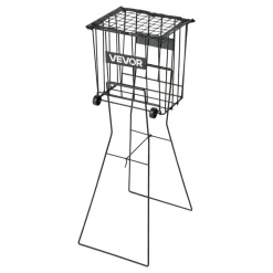 VEVOR Tennis Ball Hopper, Holds 75 Tennis Balls, Pickleball Basket Cart with Wheels for Easy Pick Up, Portable Pickleball Caddy with Heavy-Duty Construction, Handle, for Training Carrying Storage