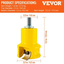 VEVOR Tenon Cutter, 1.5" / 38 mm Diameter, Premium Aluminum & Steel Log Furniture Cutter, with Dual Curved Blades & Button Screws Home Master Kit, Commercial Woodworking Tool for Home Beginner DIY