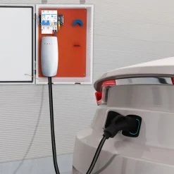VEVOR Tesla Charger Station Box, 28'' x 20'' x 10'', Outdoor Cable Box Charging Box Cable Organizer, IP32 Waterproof Dustproof Cool Roll Steel Electrical Enclosure Box, for Tesla Wall Connector