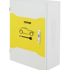 VEVOR Tesla Charger Station Box, 28'' x 20'' x 10'', Outdoor Cable Box Charging Box Cable Organizer, IP32 Waterproof Dustproof Cool Roll Steel Electrical Enclosure Box, for Tesla Wall Connector